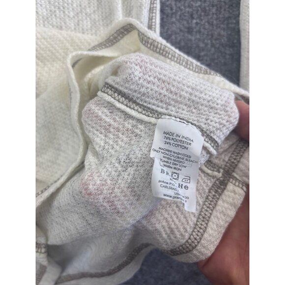 Prana Cowl Neck Sweater Women's Small Ivory Geometric Long Sleeve Pullover - Picture 5 of 6